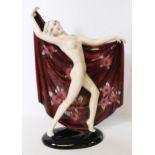 Goldscheider Art Deco figure of a female nude by Josef Lorenzl,