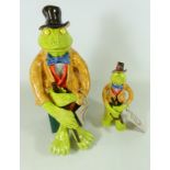 Pair of limited edition 'Mr Toad' ceramic figures,