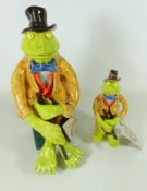 Pair of limited edition 'Mr Toad' ceramic figures,