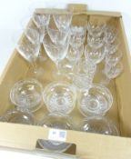Set of six Stuart crystal 'Aragon' pattern wine glasses,