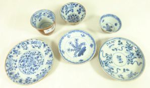 Three 19th Century Cafe au lait tea bowls and matching saucers (6) Condition Report