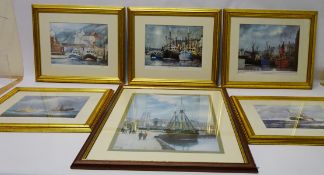 Scarborough and Surrounding Areas Marine Scenes, five signed prints after Jack Rigg (British 1927-),