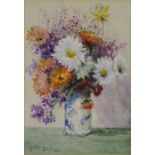 Still Life of Flowers, watercolour signed by Lester Sutcliffe (British 1848-1933),