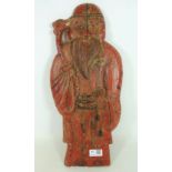 19th Century Chinese carved tea sign in the form of a figure H47cm Condition Report