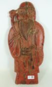 19th Century Chinese carved tea sign in the form of a figure H47cm Condition Report