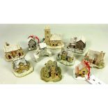 Eleven Lilliput Lane Christmas edition models,