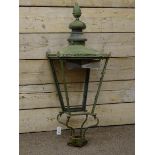 Victorian wrought metal gas lantern