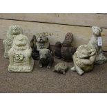 Various garden composite stone ornaments (7)