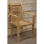 Teak garden chair, W64cm Condition Report <a href='//www.davidduggleby.