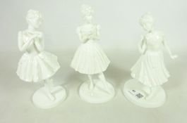 Three Coalport ballerina figurines; 'Flower Fairy',
