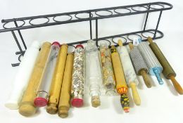 Collection of Victorian & later Rolling Pins in display stand (14) Condition Report