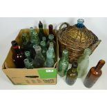 Hall's Wine Tonic bottle, Rotherham bottle, Alnwick Brewery bottle,