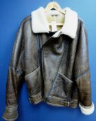 Vintage Sheepskin Flying style jacket by City Sheepskin,