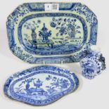 18th/ 19th Century Chinese small 'meat plate' decorated with precious objects,