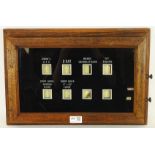 20th century Hospital Bell box indicator for eight bells including X-Ray, O P Theatre,