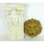 Plaster relief study of a female head & a similar lion's head (2) Condition Report