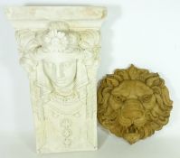 Plaster relief study of a female head & a similar lion's head (2) Condition Report