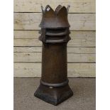 Early 20th century salt glazed terracotta chimney pot,