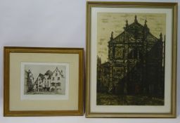 'Venetian Church', limited edition etching no.