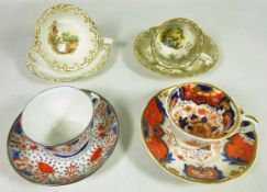 19th Century Spode Imari type pattern teacup and saucer,