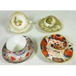 19th Century Spode Imari type pattern teacup and saucer,