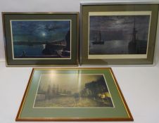 Scarborough, Robin Hood's Bay and Whitby, four signed prints after Andrew Gilmour,