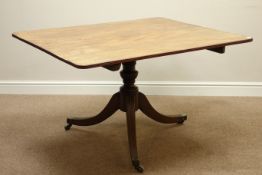 Early 19th century mahogany dining table, rectangular tilt top,