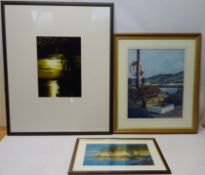 Lochinver Harbour - Scotland, 20th century pastel by Frank Ing, Flamborough Head,