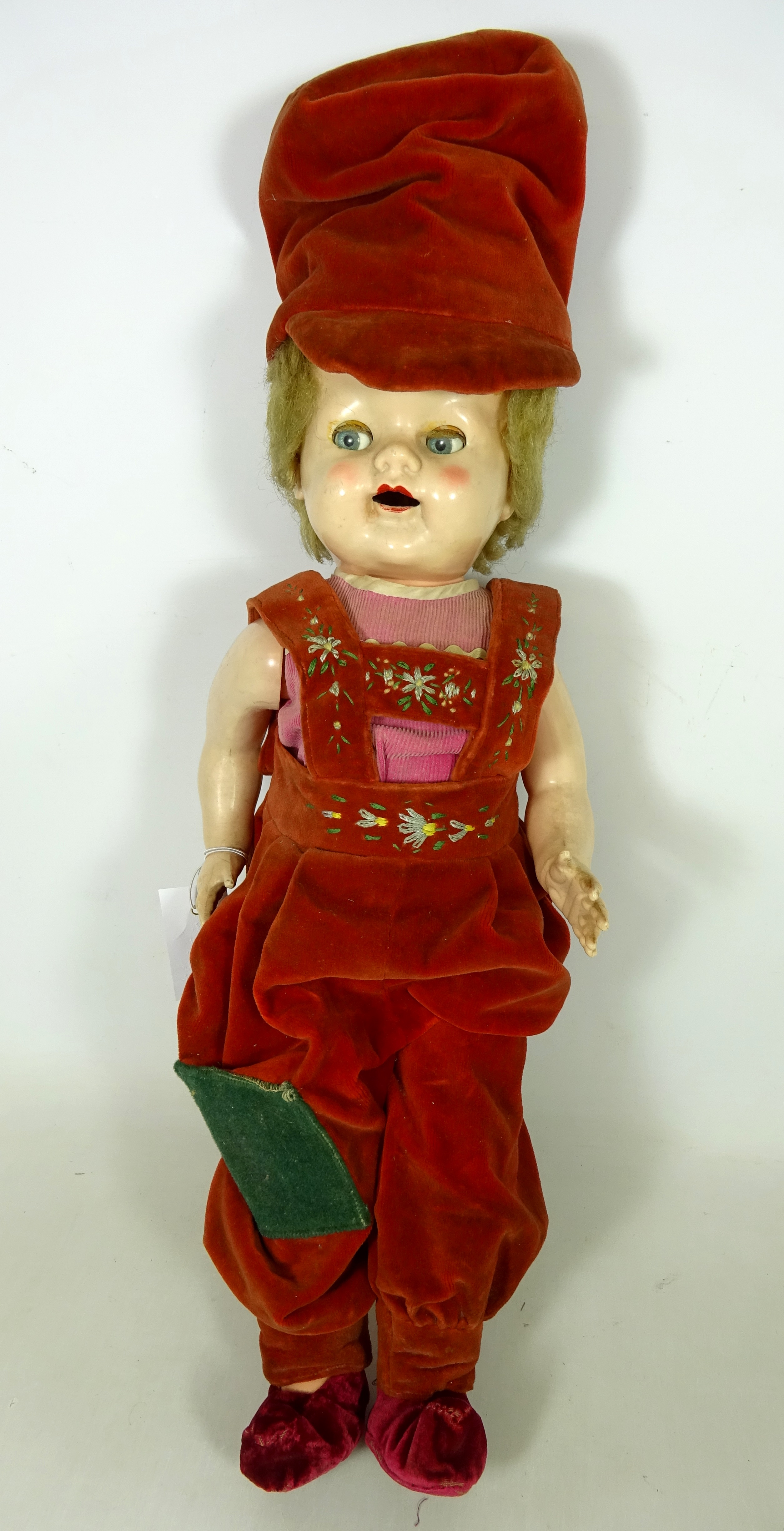 1950's English doll, with sleeping eyes and cry effect,