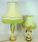 Tall onyx table lamp. H.