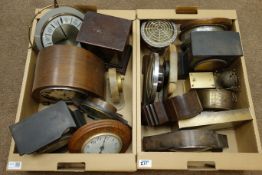 Various clocks and clock movements in two boxes Condition Report <a href='//www.