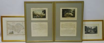 'Scarborough', 'Malton' and 'Ayton Forge', three 18th century engravings hand coloured pub.