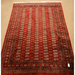 Persian Tekke Bokhara red ground rug carpet,