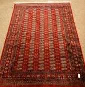 Persian Tekke Bokhara red ground rug carpet,