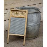 20th century metal dolly tub and a 'Reliance' wash board Condition Report <a