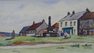 'Goathland', pen watercolour signed and dated 1935 by D J Bevan (British mid 20th century), 15.