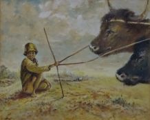 Boy Handling Oxen,