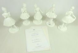 Five Coalport ballerina figurines; 'Flower Fairy', 'The Sweetest Rose',