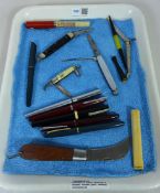 Chatsworth fountain pen the nib stamped 14ct , Parker, Waterman & Sheaffer pens,