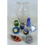 Collection of Caithness & other glass paperweights,