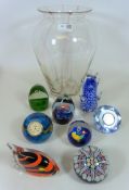 Collection of Caithness & other glass paperweights,