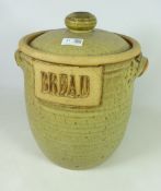 Large studio pottery bread bin, H37cm Condition Report <a href='//www.