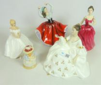 Five Royal Doulton figures including 'Mrs Apple' from The Brambly Hedge collection (5)