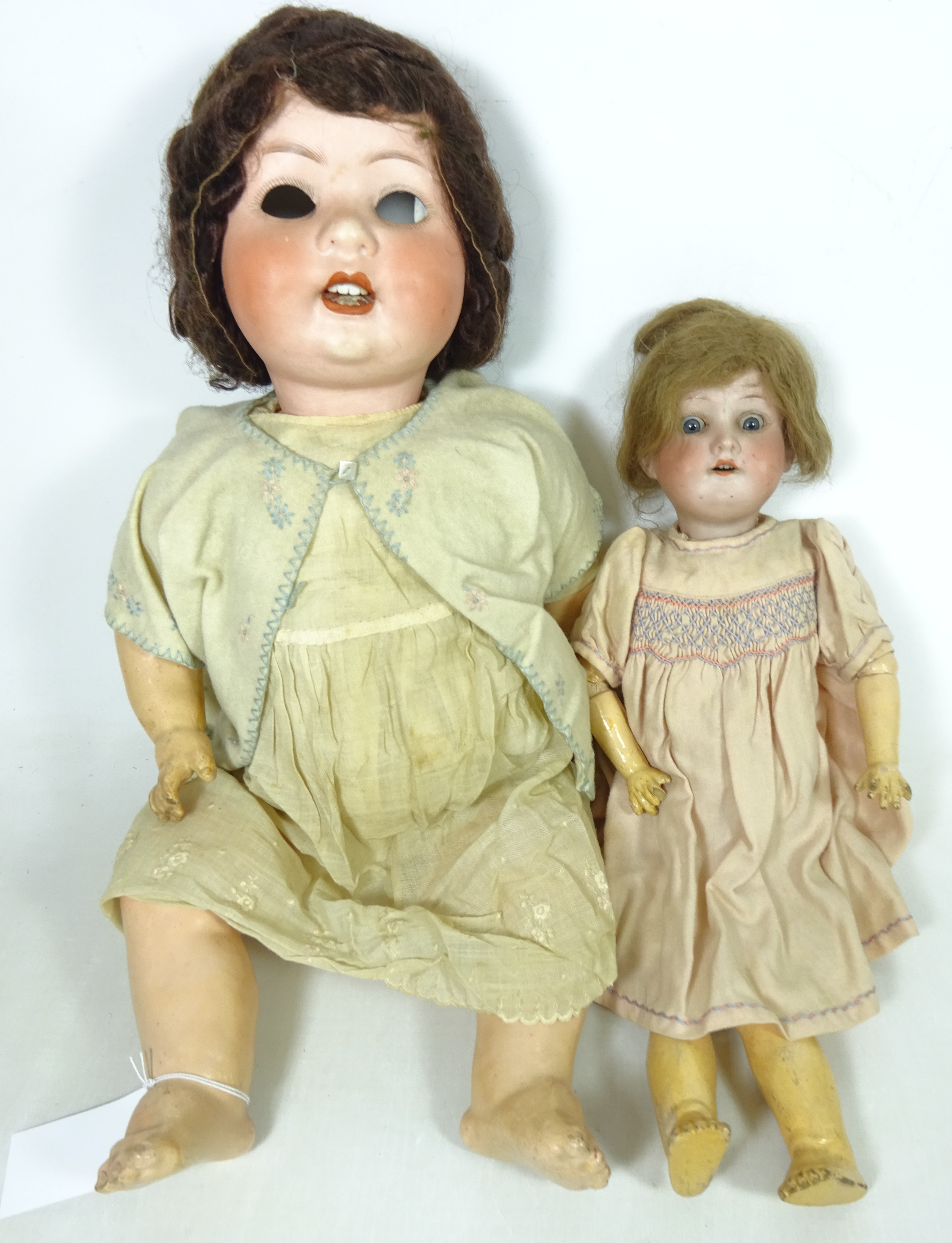 Heubach Köppelsdorf bisque head doll and composite body,
