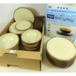 Denby stoneware dinnerware, eight place settings,