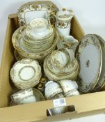 Various Noritake tea and dinnerware with gilt design in one box Condition Report