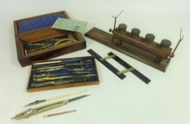 19th/ early 20th Century measuring instruments and other scientific instruments including a burner