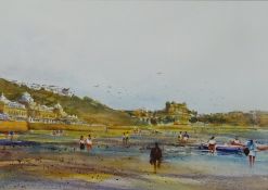 'Scarborough Bay', watercolour signed in pencil by Don Glynn titled verso 25.5cm x 35.