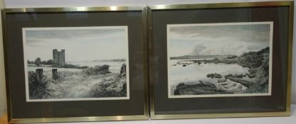'Oranmore' and 'White Boat', two limited edition etching no.
