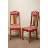 Pair Arts & Crafts period oak chairs,